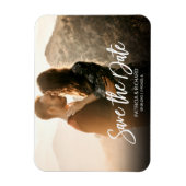 Modern Script Wedding Save the Date Photo Magneet (Verticaal)
