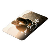 Modern Script Wedding Save the Date Photo Magneet (Linkerzijde)