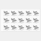 Modern Script Wedding Sla de datumlabels op Labels (Vel)
