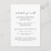 Modern Script Wedding Weekend Planning van Gebeurt Informatiekaartje (Voorkant)