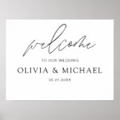 Modern Script Wedding Welcome Elegant Foam Board Poster (Voorkant)