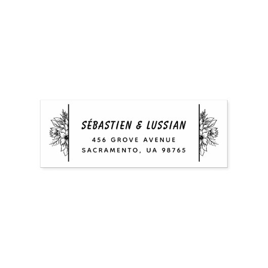 Modern Script Wedding Zelfinktende Stempel (Design)