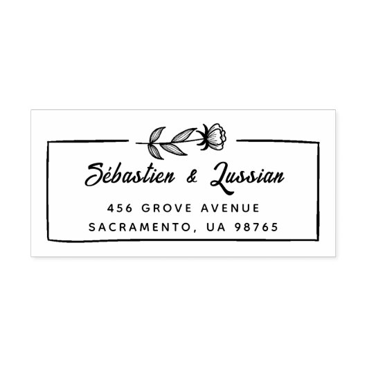 Modern Script Wedding Zelfinktende Stempel (Design)