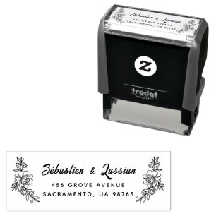 Modern Script Wedding Zelfinktende Stempel
