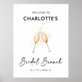 Modern script | Welkomstteken van Bridal Brunch Poster (Voorkant)
