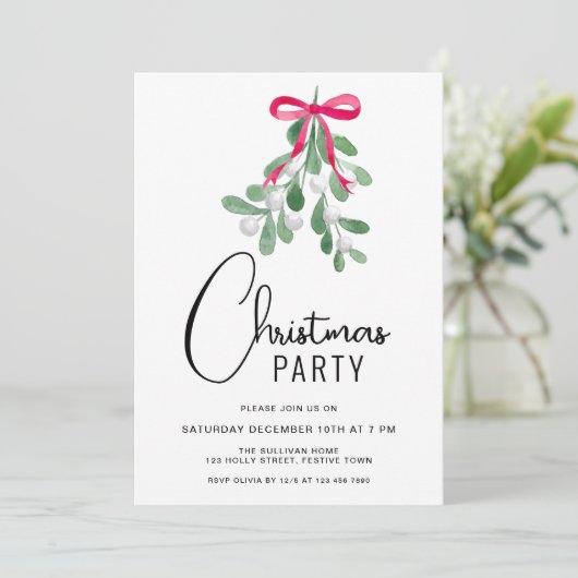 Modern Script Winter Berries Kerstfeest Kaart (Staand voorkant)