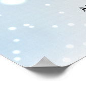 Modern Script Winter Bruiloft Welkomstbord Poster (Hoek)