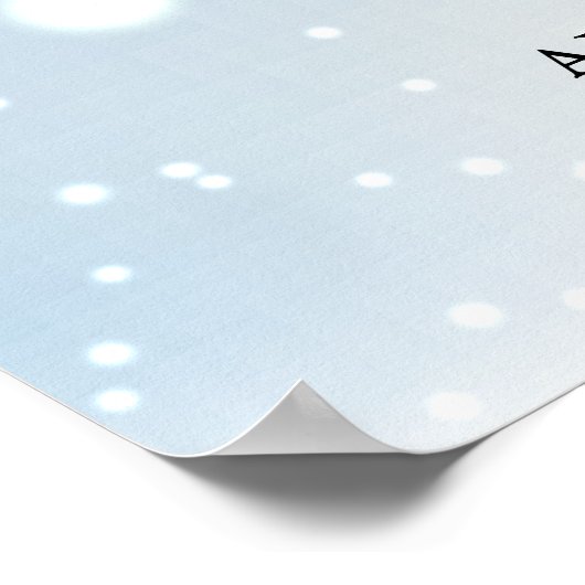 Modern Script Winter Bruiloft Welkomstbord Poster (Hoek)