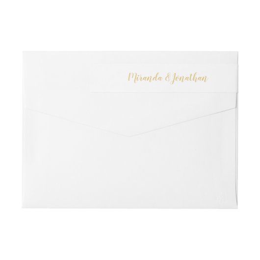 Modern Script Wit en Goud Bruiloft (Achterkant)
