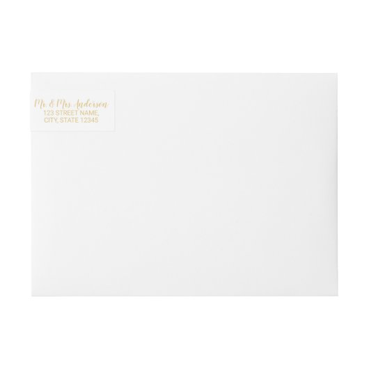 Modern Script Wit en Goud Bruiloft (Voorkant)