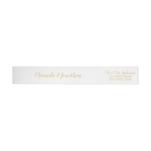 Modern Script Wit en Goud Bruiloft (Individueel)