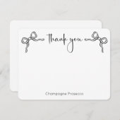 Modern Script Ze Krijgt De Knoop Bruidsfeest Bedankkaart (Voorkant / Achterkant)