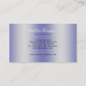 Modern script zeer peri geborsteld metaal monogram visitekaartje (Achterkant)