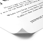 Modern script zeg geen Baby game Poster (Hoek)