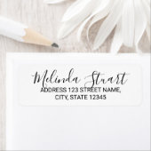 Modern script zwart-wit etiket (Insitu)