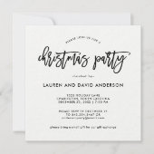 Modern script | Zwart-wit kerstfeest Kaart (Voorkant)