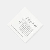 Modern Script Zwart Wit Leuk Feit # 3 Afstuderen Servet (Hoek)