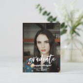 Modern scripted afstuderen fotobriefkaart briefkaart (Staand voorkant)