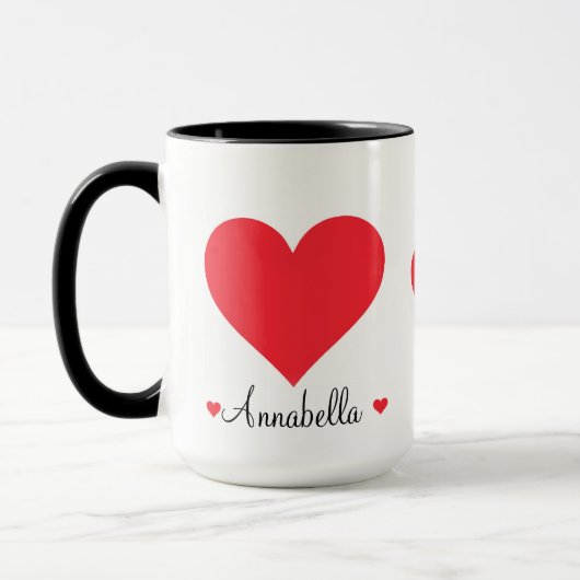 Modern scriptgeschenk voor haar eenvoudige elegant mok (Links)