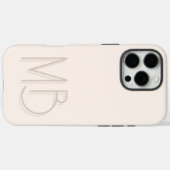 Modern Seashell Monogram Initialen Hedendaags Case-Mate iPhone Case (Achterkant (horizontaal))