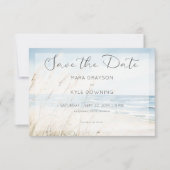 Modern Seaside Waterverf Beach Bruiloft Save The Date (Voorkant)