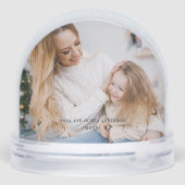 Modern Season's Greetings Photo Snow Globe Sneeuwbol (Achterkant)