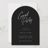 Modern Serif Elegant Arch Photo Afstuderen Dual Kaart (Achterkant)