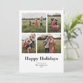 Modern Serif Multiple Prettige feestdagen Feestdagenkaart (Staand voorkant)