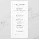 Modern Serif Wedding Dinner And Bar Menu Card (Voorkant)