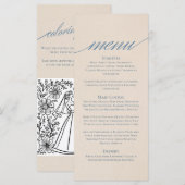 Modern Serif Wedding Menu met Kleurplaat (Voorkant / Achterkant)