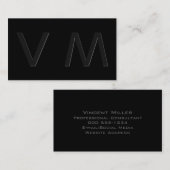 Modern Shadow Monogram 2 Visitekaartje (Voorkant / Achterkant)