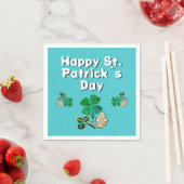 Modern Shamrock Clover Happy St. Patrick's Day Servet (Insitu)