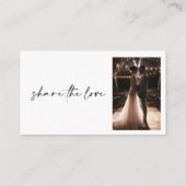 Modern Share The Love QR Code Carte Mariage Photos (Dos)