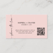 Modern Share The Love QR Code Carte Mariage Photos (Devant)