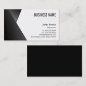 Modern Sharp Black & White Dispatcher Visitekaartje (Voorkant / Achterkant)