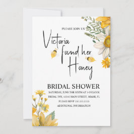 Modern She’s Found Her Honey Bee Bridal Shower Kaart