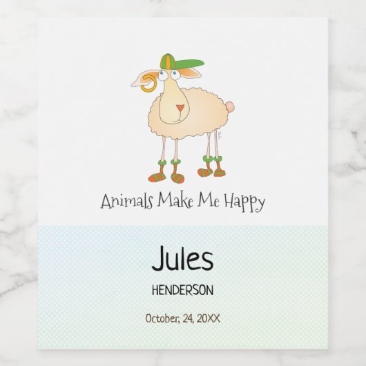 Modern Sheep Wijn Etiket (Enkel label)