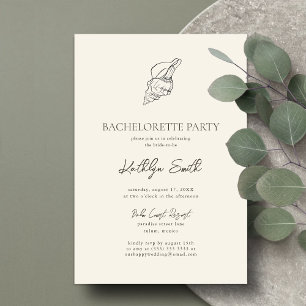Modern Shell Beach Ocean Bachelorette Party Kaart
