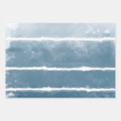 Modern Shibori Ombre Retro Tie Dye Hippie Indigo Inpakpapier Vel (Voorkant)