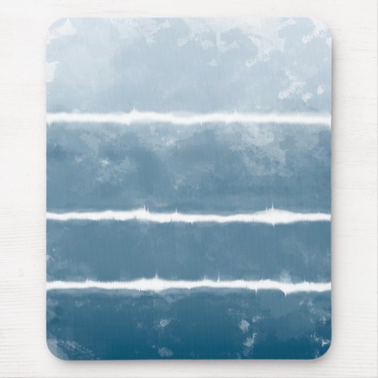 Modern Shibori Ombre Retro Tie Dye Hippie Indigo Muismat (Voorkant)