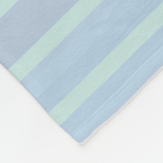 Modern Shimmering Blue Stripe Fleece Blanket (Hoek)