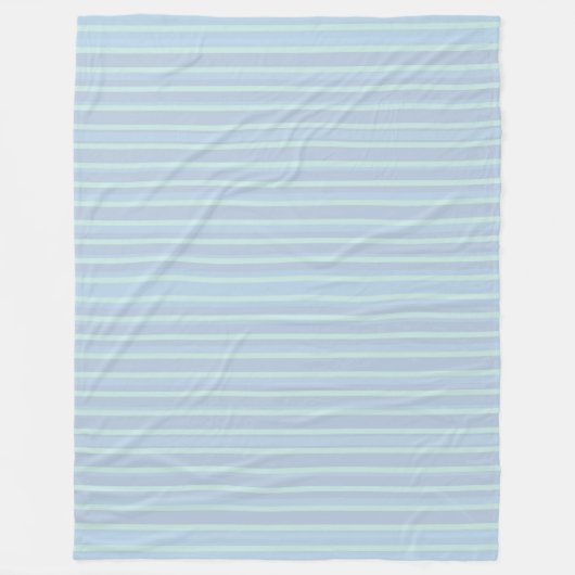 Modern Shimmering Blue Stripe Fleece Blanket Deken (Voorkant)