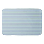Modern Shimmering Blue Striped Badmat (Voorkant)
