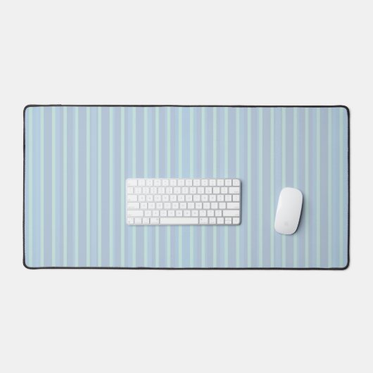 Modern Shimmering Blue Striped Mousepad Bureaumat (Keyboard & Muis)