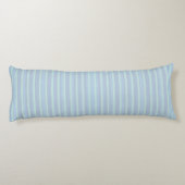 Modern Shimmering Blue Striped Pattern Lichaamskussen (Achterkant)