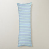 Modern Shimmering Blue Striped Pattern Lichaamskussen (Achterkant (Verticaal))