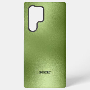 Modern Shiny Green Abstract Background Monogram Samsung Galaxy Hoesje