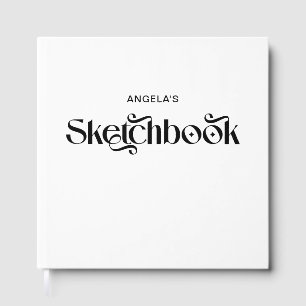 Modern Sierlijke Elegante Typografie Schetsboek Gastenboek