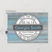 Modern Sign Save the Date Afstuderen Briefkaart (Voorkant / Achterkant)