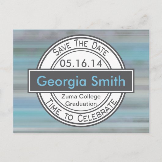 Modern Sign Save the Date Afstuderen Briefkaart (Voorkant)